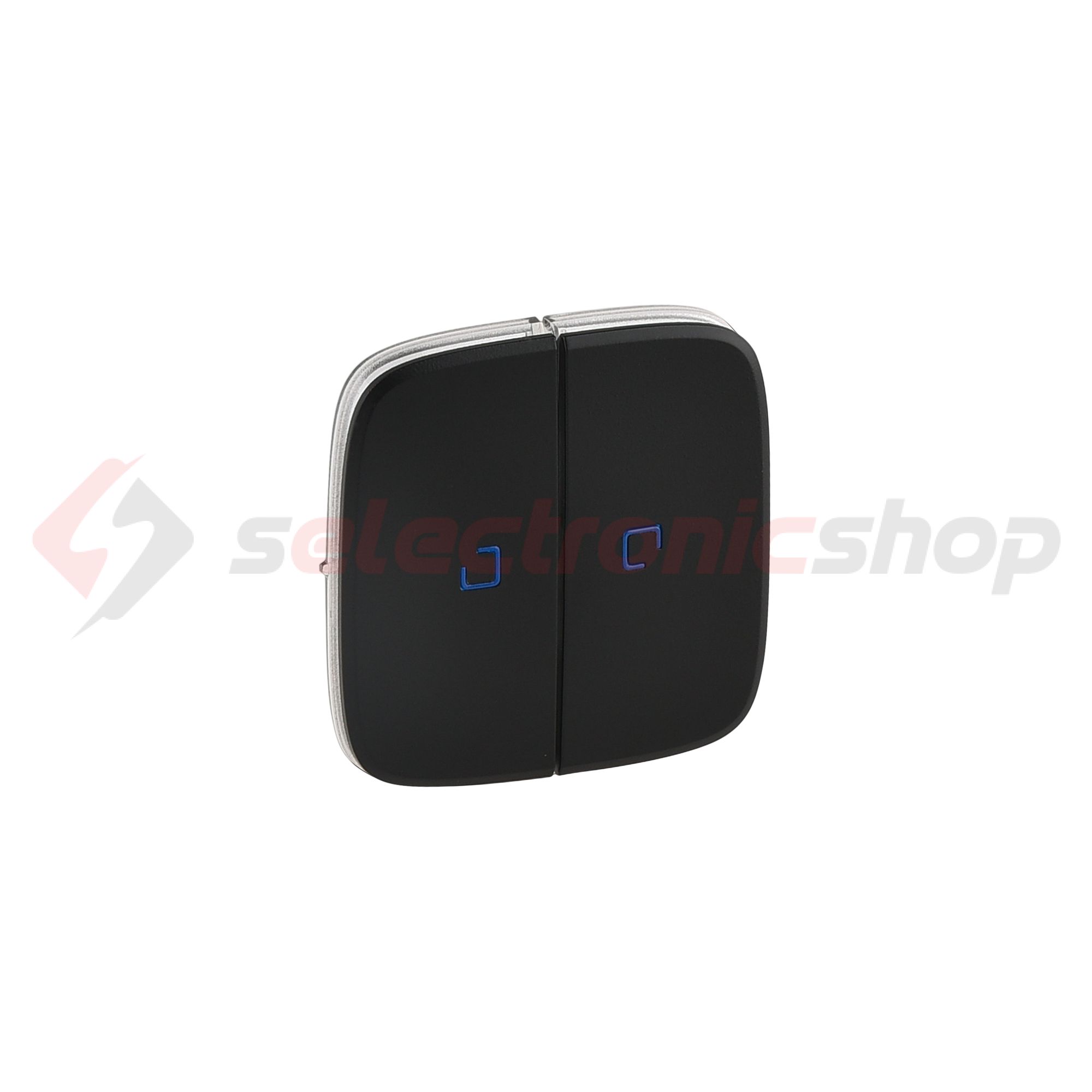 ValenaAllure billentyű kettős kapcs/nyg.-hoz fekete üres-jel  jelzőfényes IP20 műanyag LEGRAND - 755228