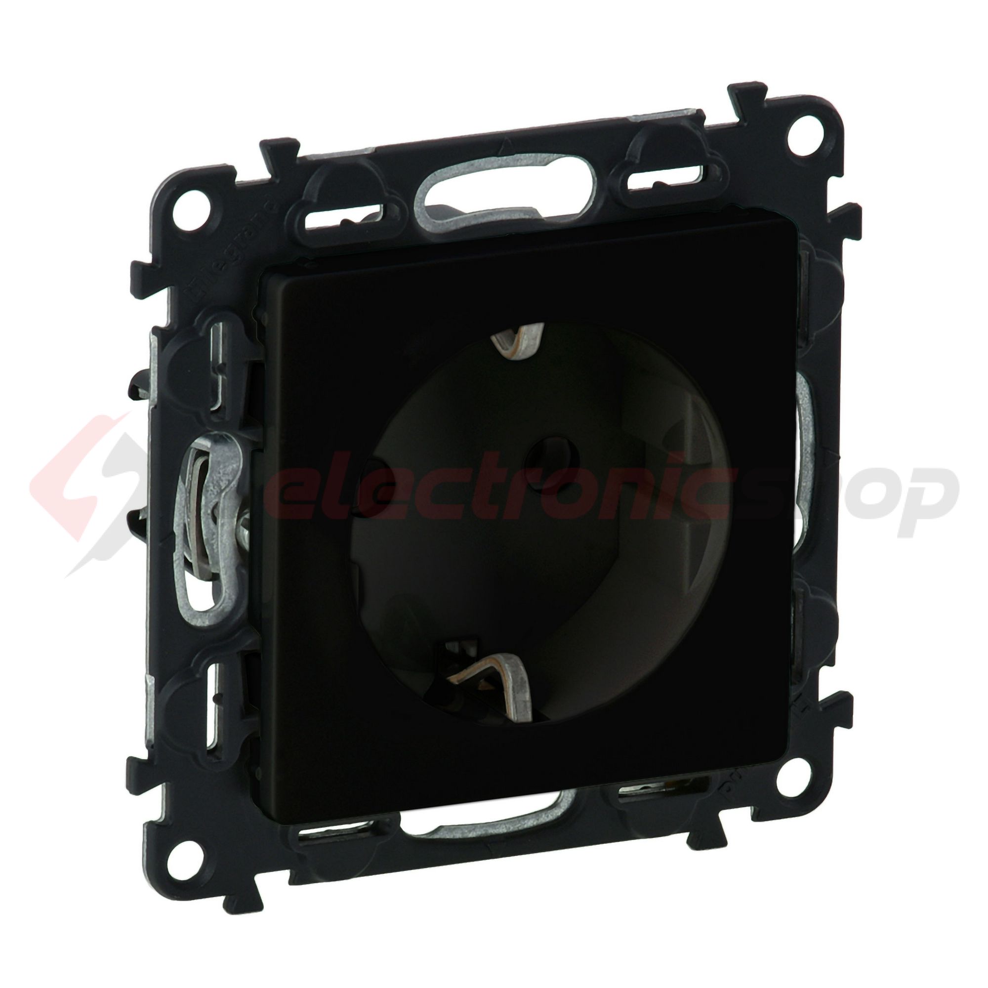 ValenaLife 162 dugalj földelt központi fedlap gyerekzárral fekete IP20 süllyesztett LEGRAND - 756321