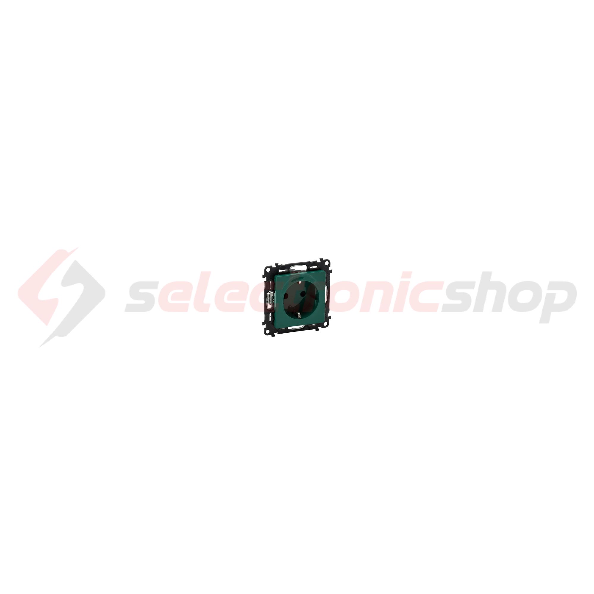 ValenaLife 162 dugalj földelt központi fedlap gyerekzárral zöld IP20 süllyesztett LEGRAND - 753329