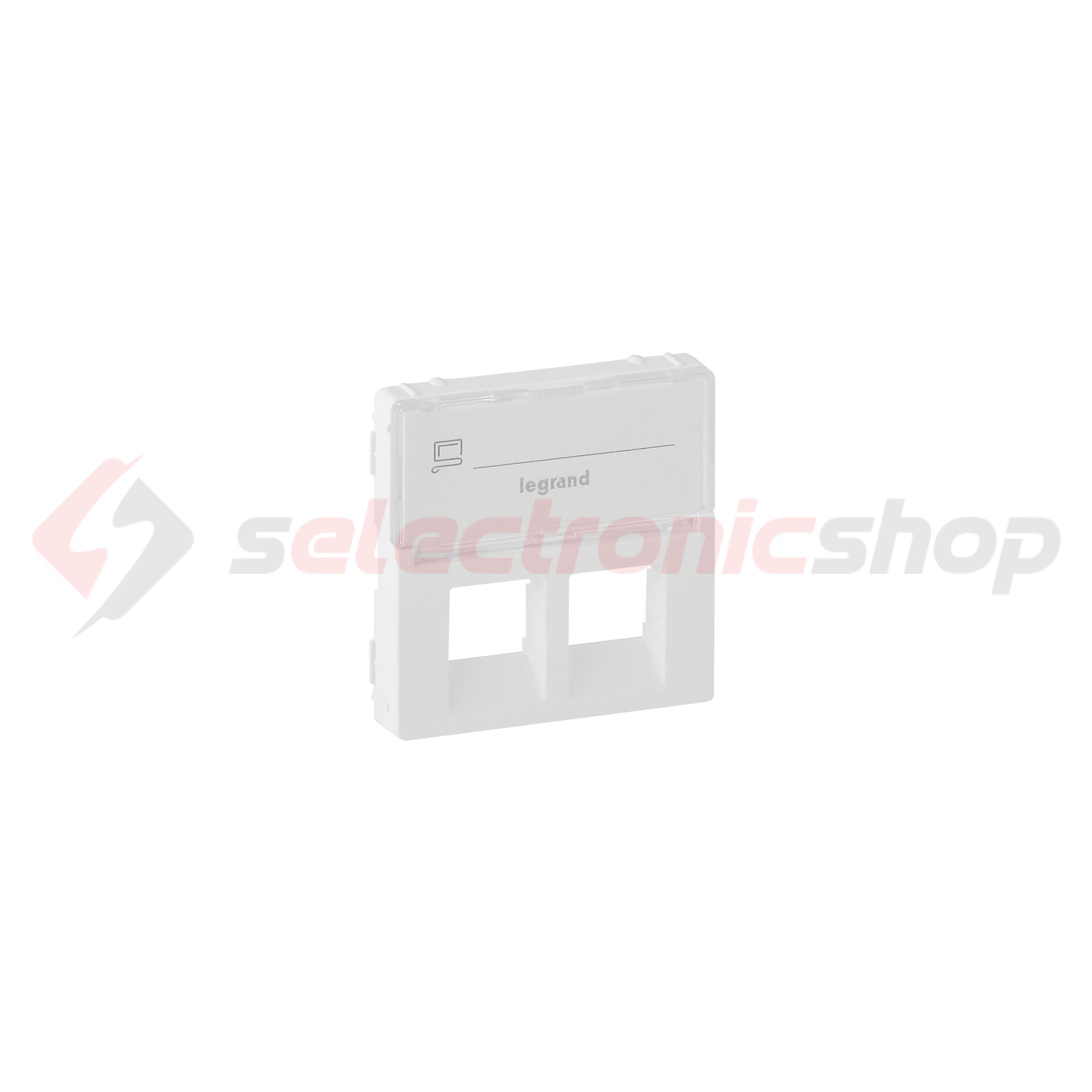 ValenaLife fedlap 2xRJ45 adatcsatlakozóhoz műanyag fehér címketartóval LEGRAND - 755480