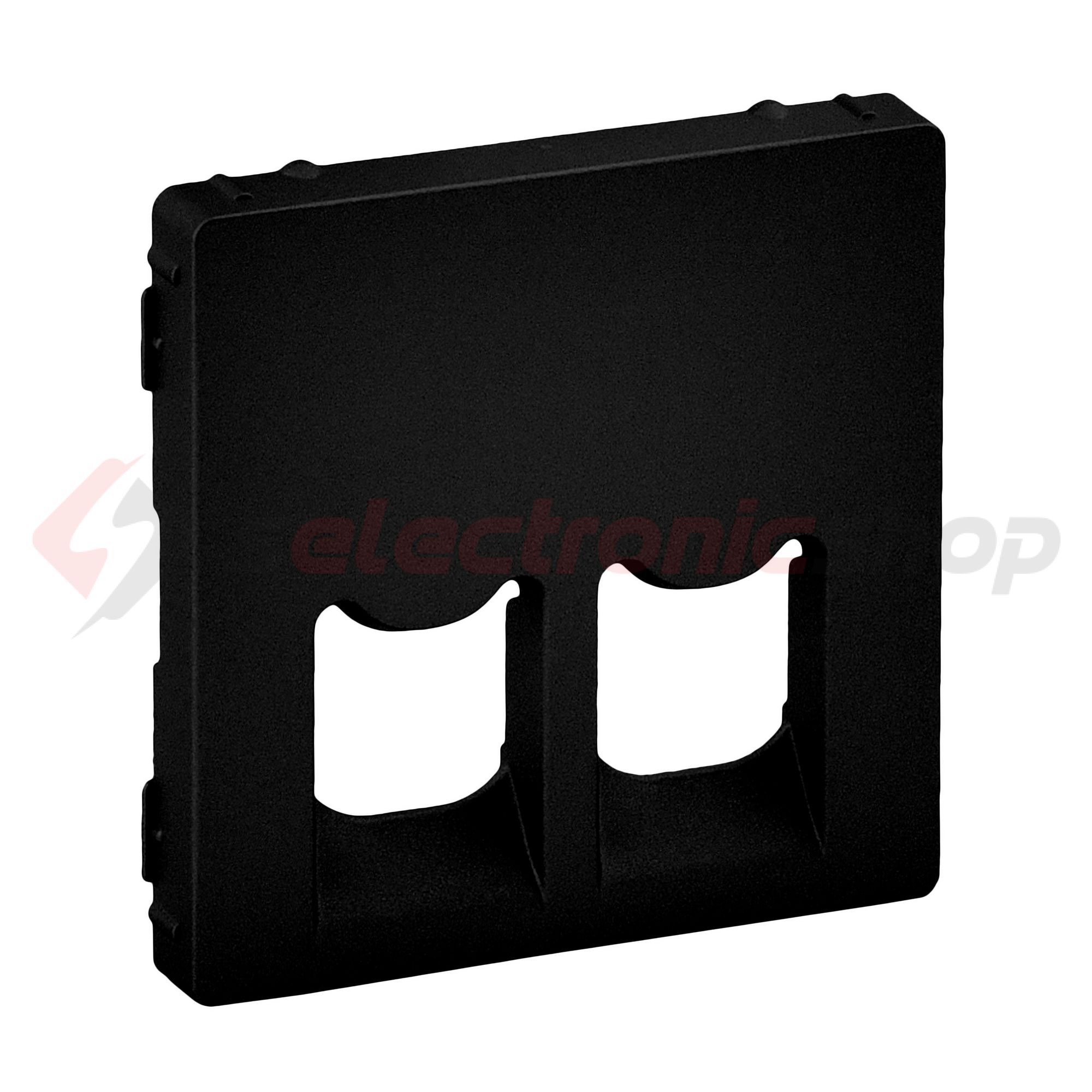 ValenaLife fedlap 2xRJ45/RJ11 adatcsatlakozóhoz műanyag fekete LEGRAND - 756422