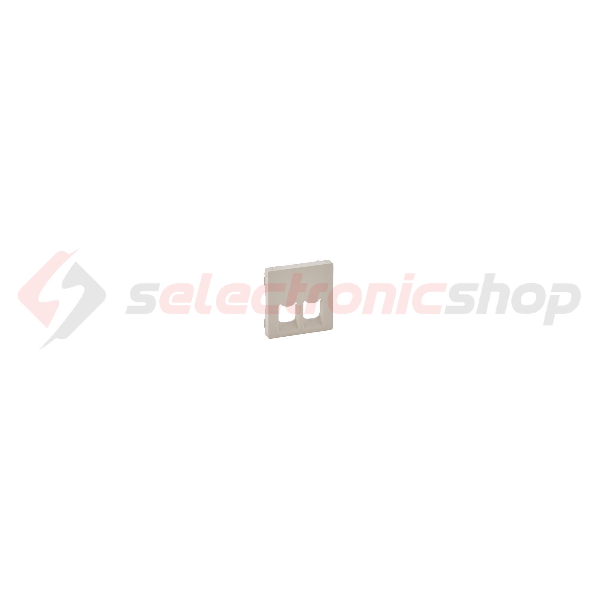 ValenaLife fedlap 2xRJ45/RJ11 adatcsatlakozóhoz műanyag krém címketartó nélkül LEGRAND - 755421