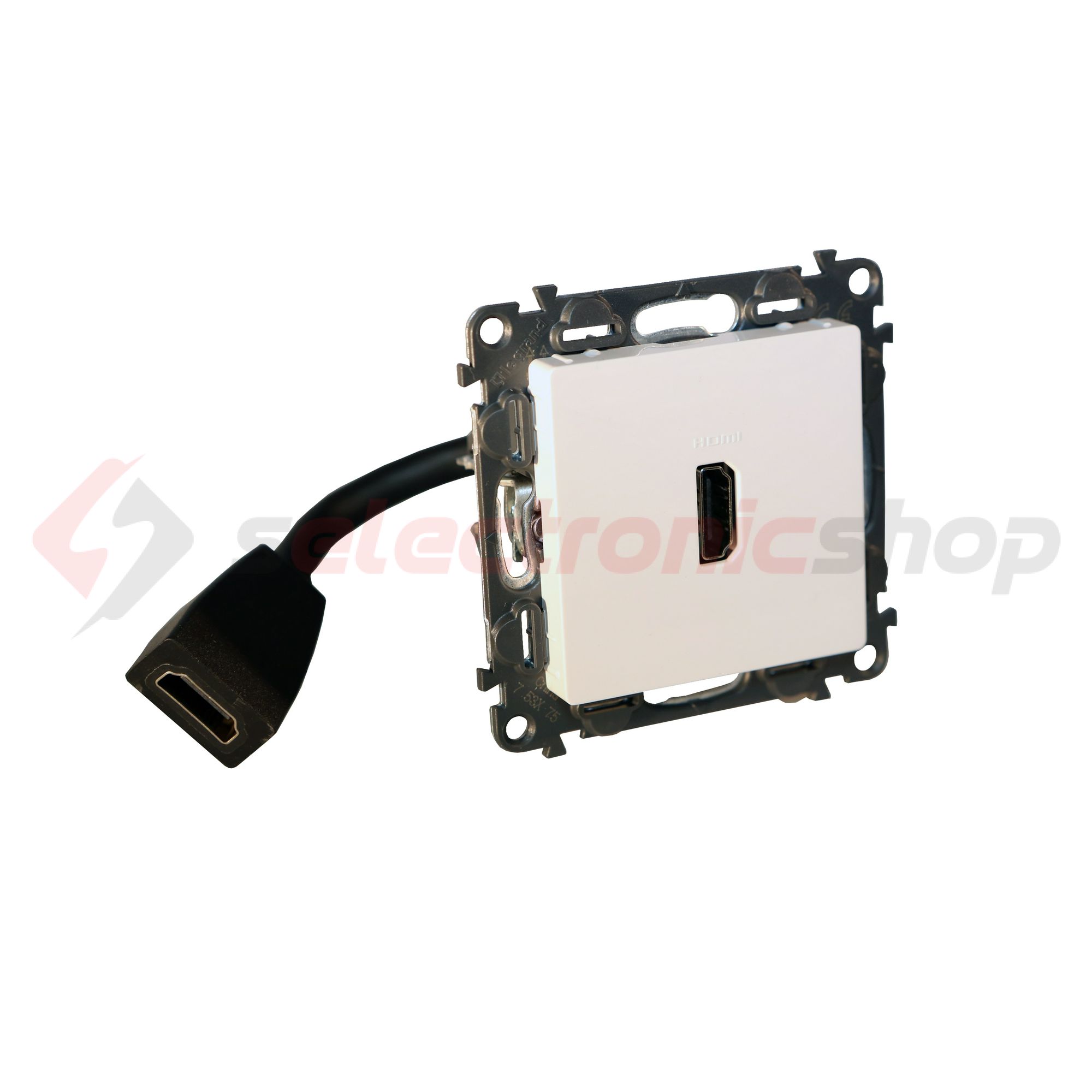 ValenaLife médiacsatlakozó betét közp. fedéllel HDMI 1.4 0,15m kábellel műanyag fehér LEGRAND - 753175