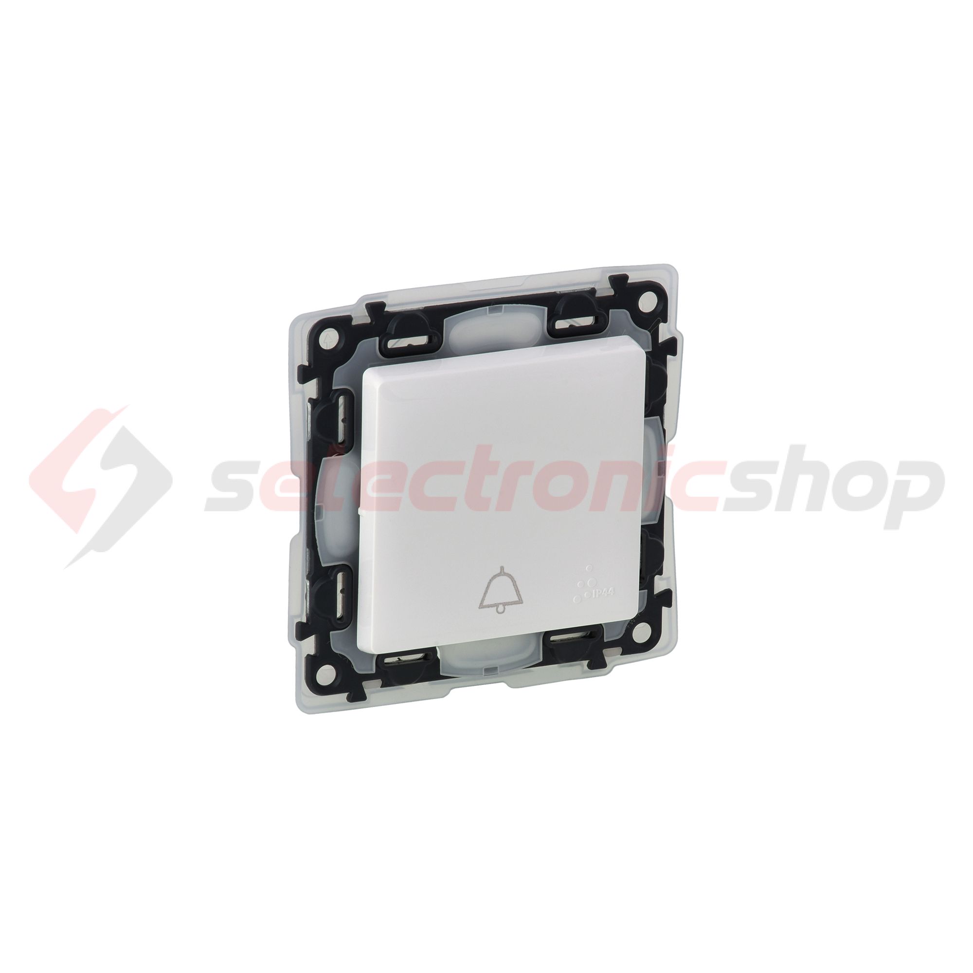 ValenaLife N106 csengőnyomó betét közp. fedéllel 1- billentyűs 1v fehér csengő IP44 LEGRAND - 752175