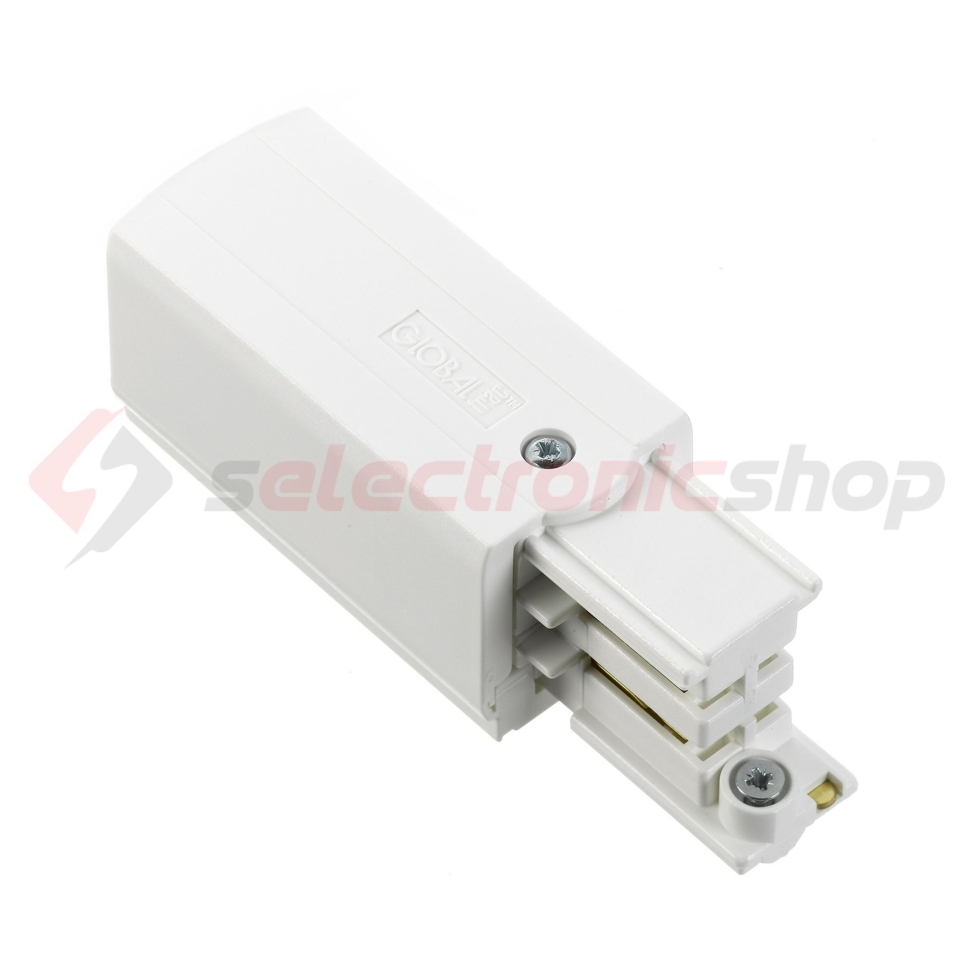 Végbetáp 3F világítási sínhez 16A bal 230-400V 3F falonkívüli fehér alumínium XTS 11-3 LIVAL - 19170113