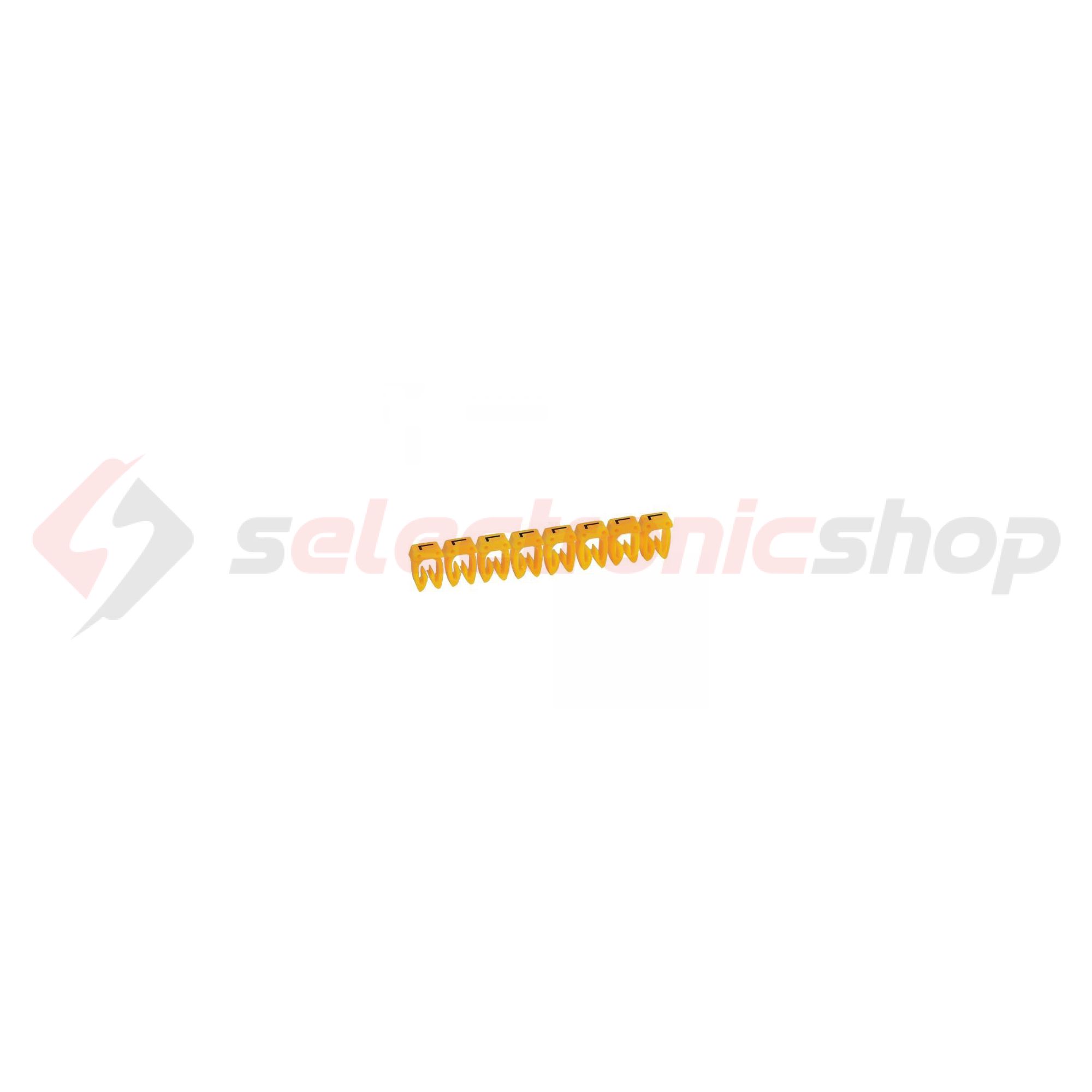 Vezeték- és sorkapocsjelölő (L) 0,5-1,5mm2 füzet műanyag sárga bepattintó CAB3 LEGRAND - 038311