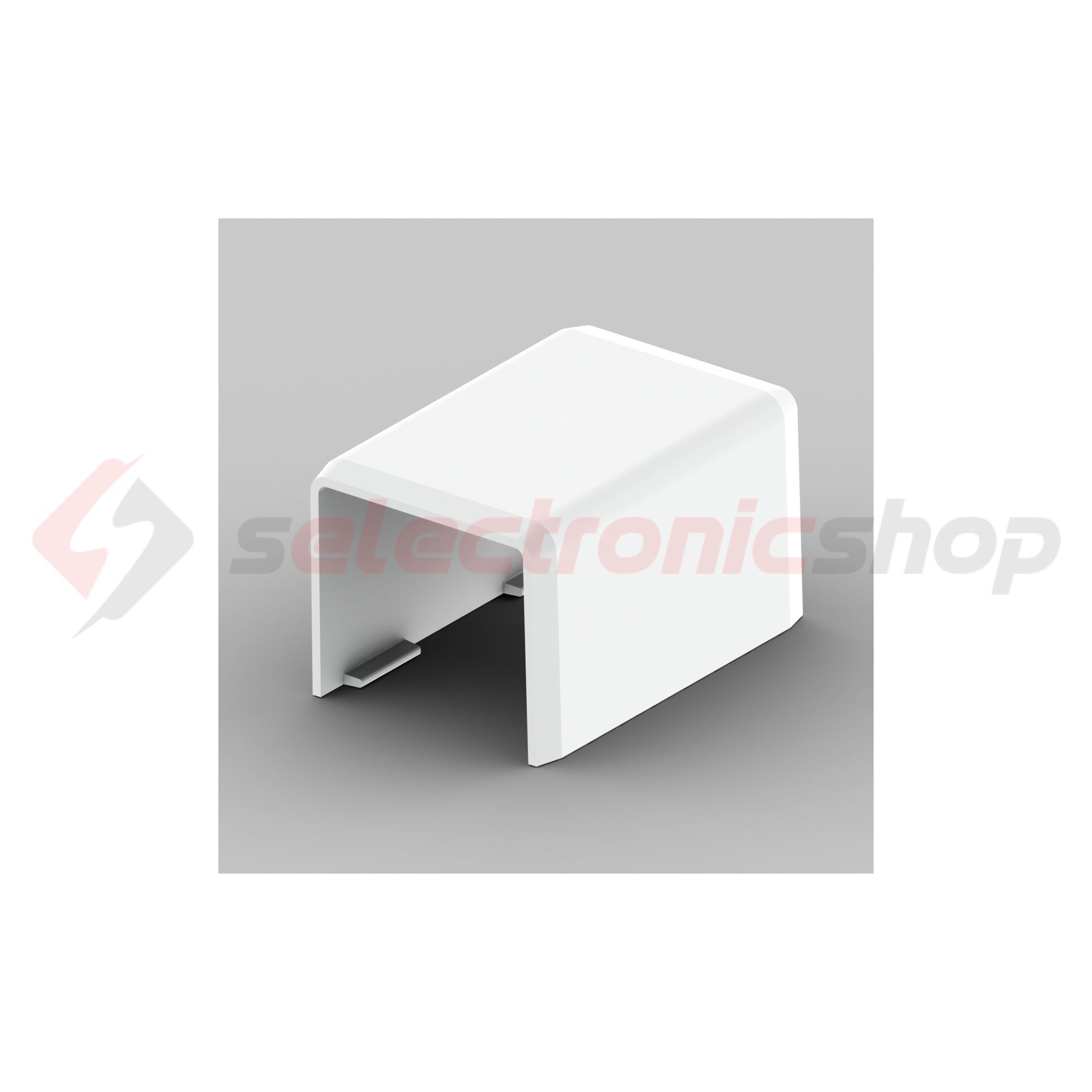 Vezetékcsatorna illesztéstakaró 20x20-hoz 19.2mmx műanyag fényesfehér kültér LHD KOPOS - 8622_HB