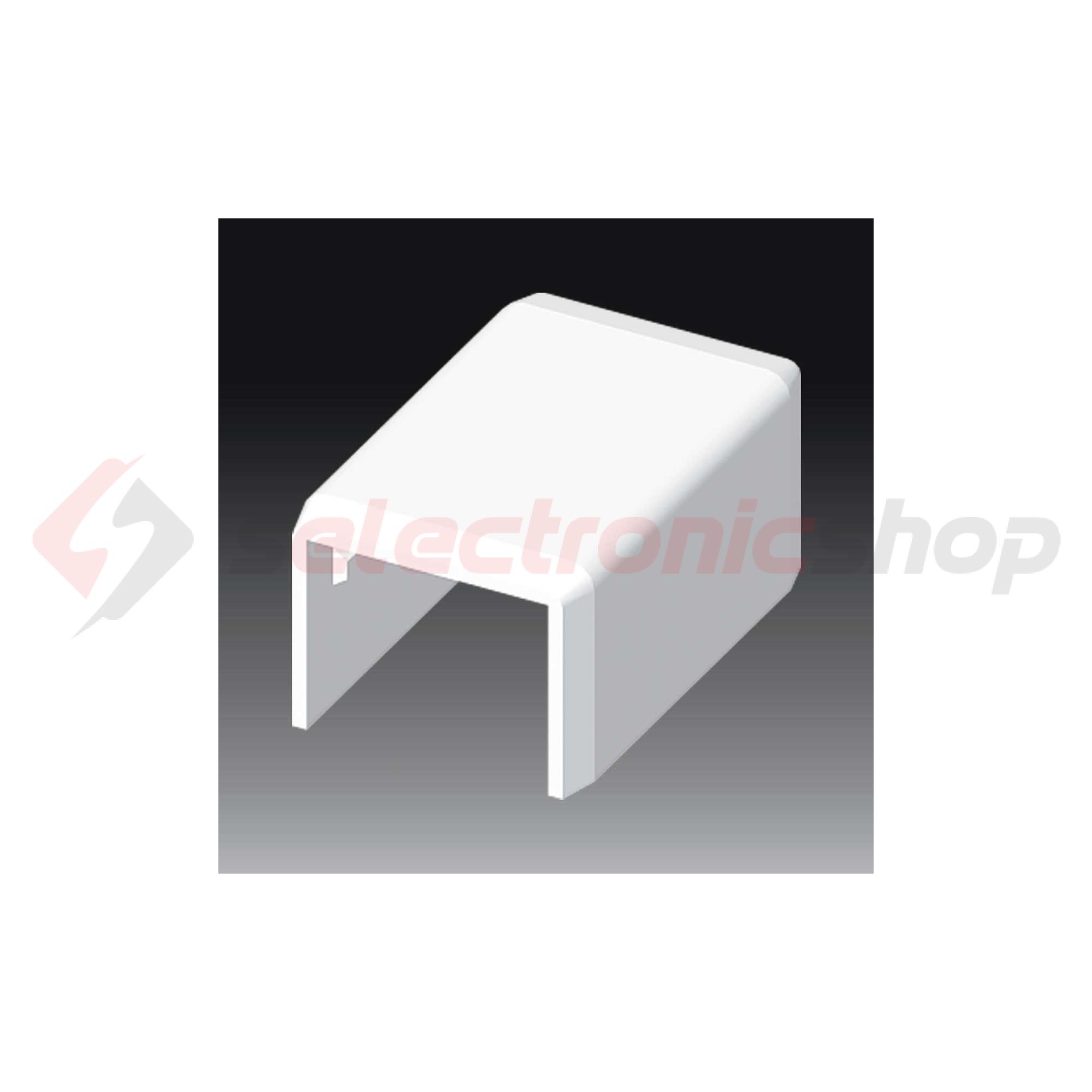 Vezetékcsatorna illesztéstakaró 25x20-hoz 19.2mmx műanyag fényesfehér kültér LHD KOPOS - 8912_HB