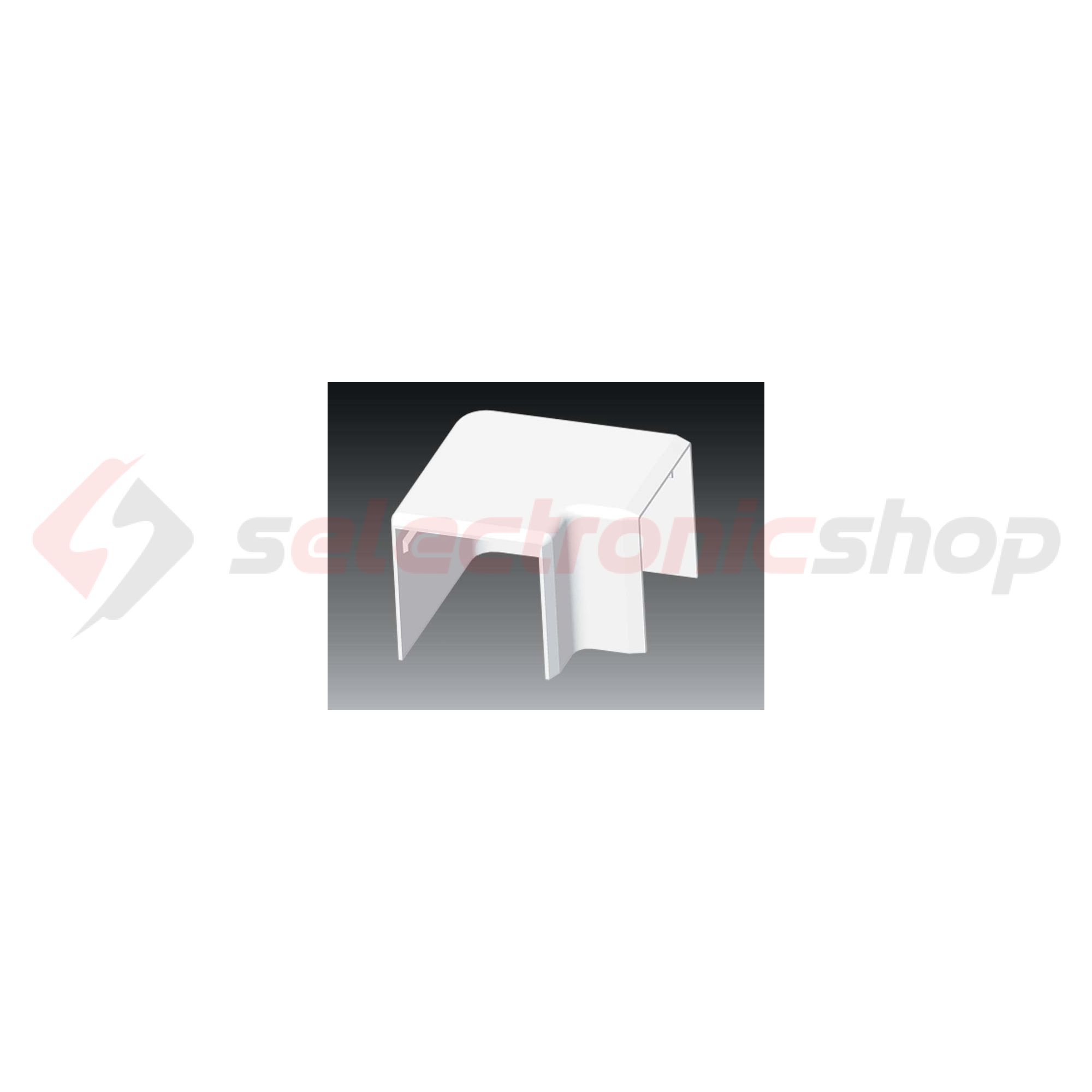 Vezetékcsatorna L-idom-fedél 40X40-hez alap+fedél 40.3mmx 40mmx 90° műanyag fényesfehér LHD KOPOS - 8643_HB