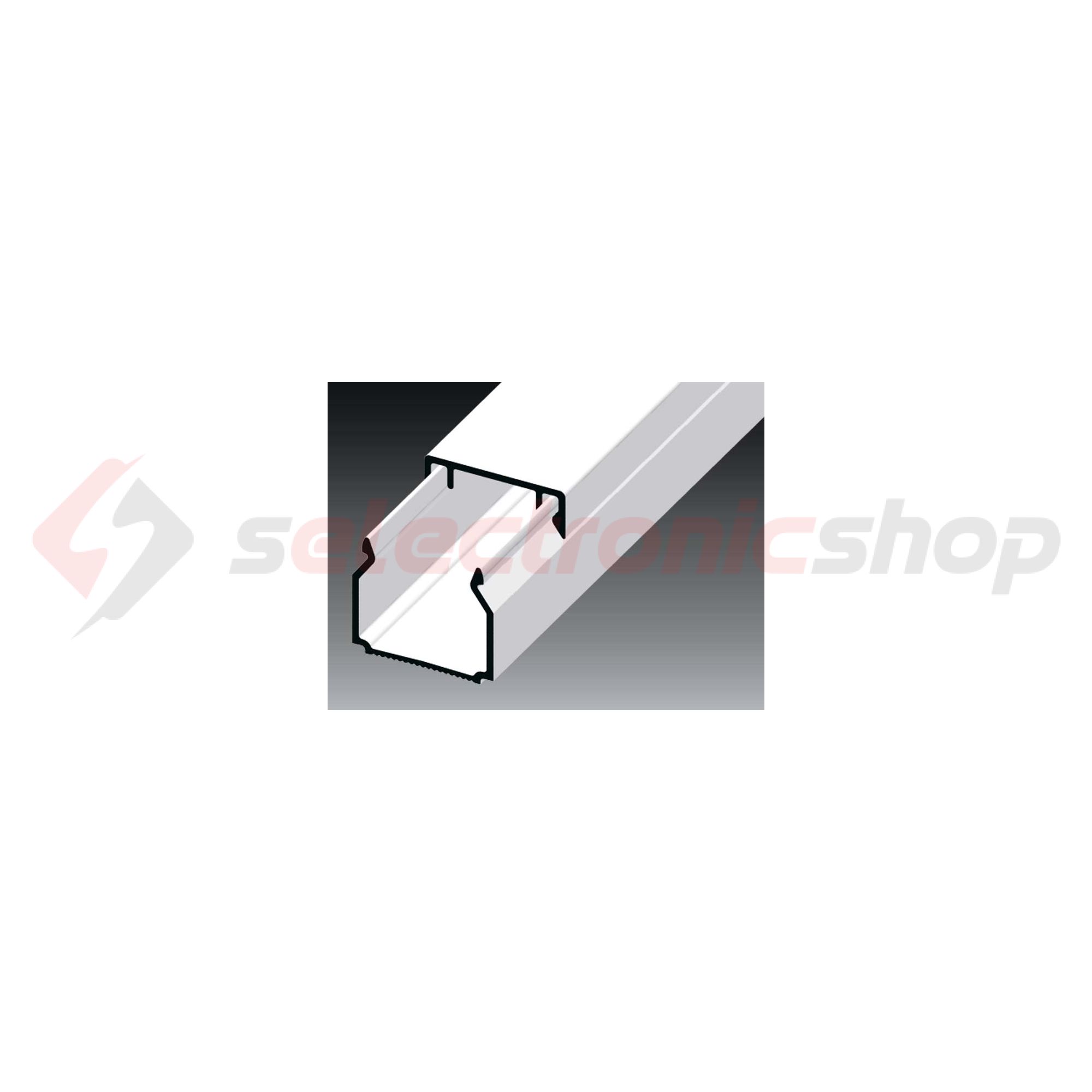 Vezetékcsatorna műanyag 20mm x 20mm x 2000mm fehér kezeletlen LHD KOPOS - LHD 20X20_HD