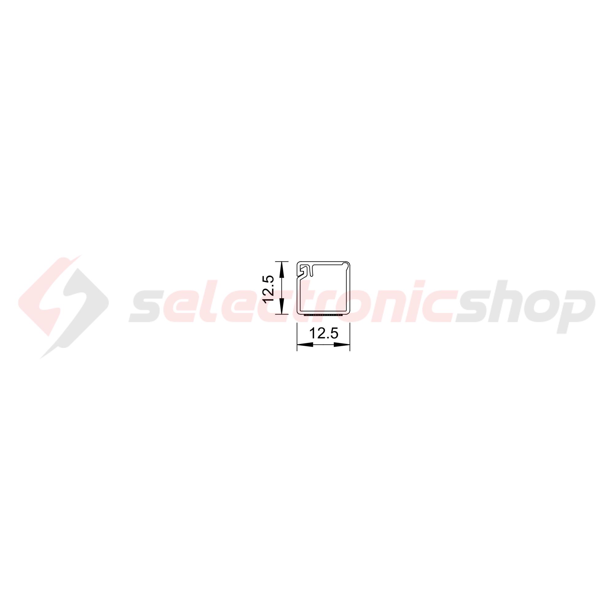 Vezetékcsatorna öntapadós műanyag 12.5mm x 12.5mm x 2000mm krémfehér WDKMD12CW OBO-BETTERMANN - 6150179