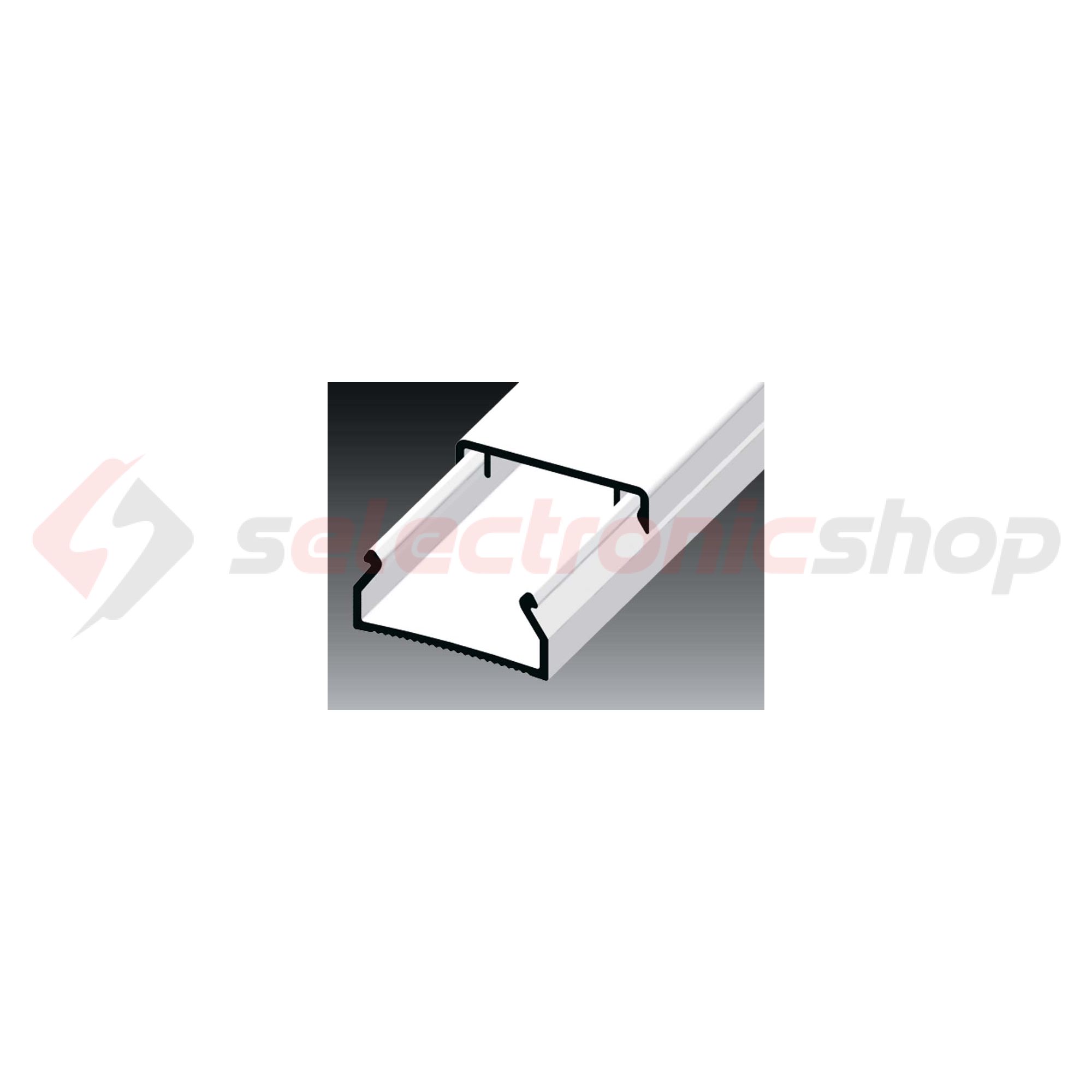 Vezetékcsatorna öntapadós műanyag 20mm x 10mm x 2000mm fehér kezeletlen LHD KOPOS - LHD 20X10_P2