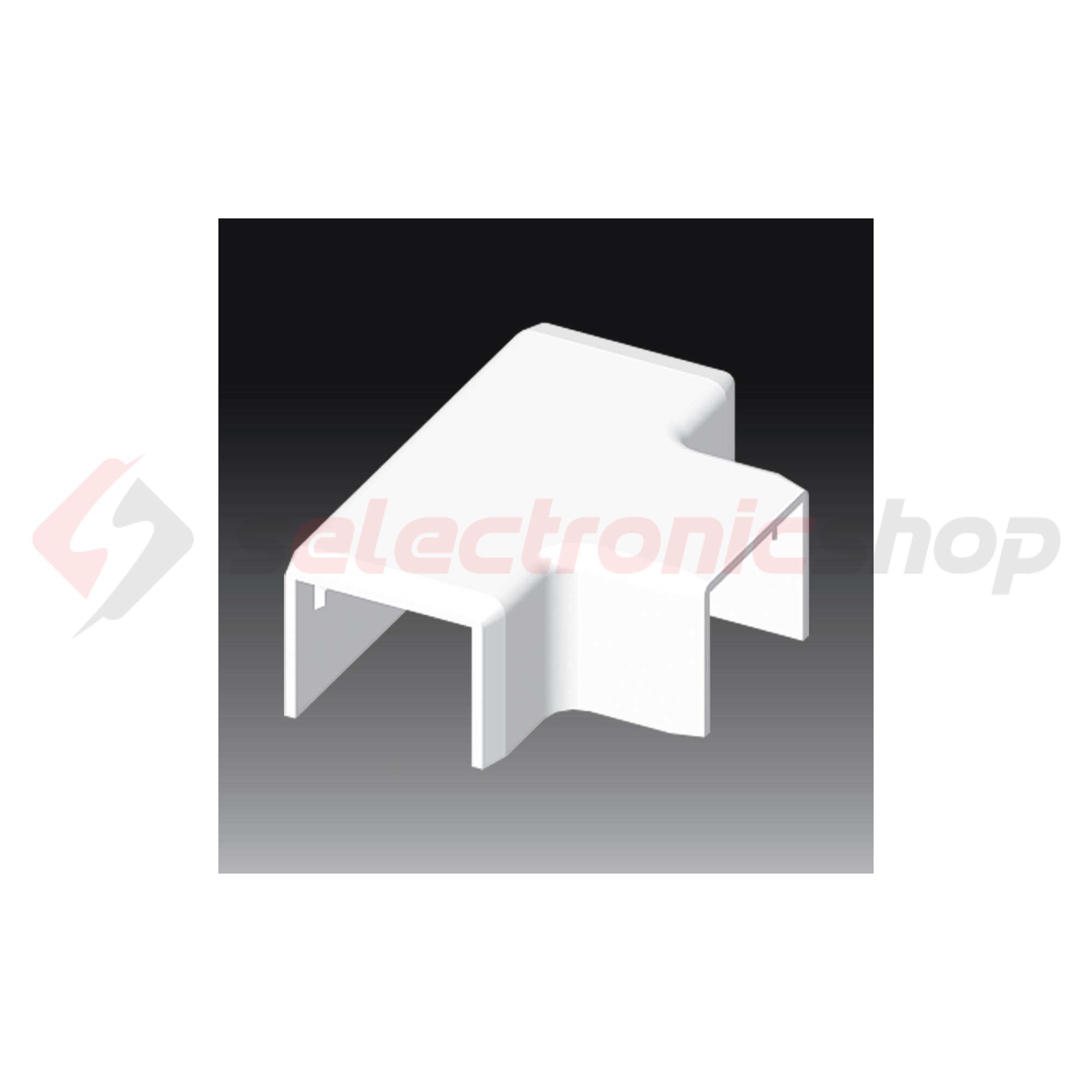 Vezetékcsatorna T-idom fedél 25x20-hoz 20.2mmx 25.2mmx alap+fedél műanyag fényesfehér LHD KOPOS - 8914_HB