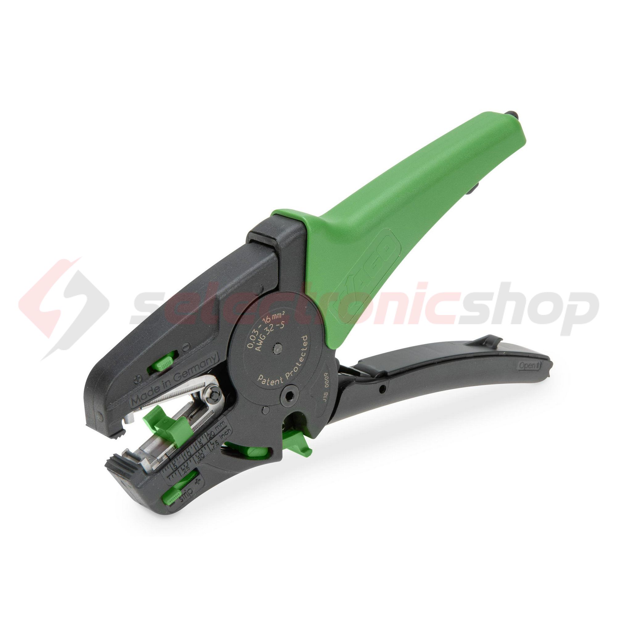 Vezetékcsupaszító fogó automatikus 0,03-16mm2 körvágó  érvágóval szigetelt WAGO - 206-1125