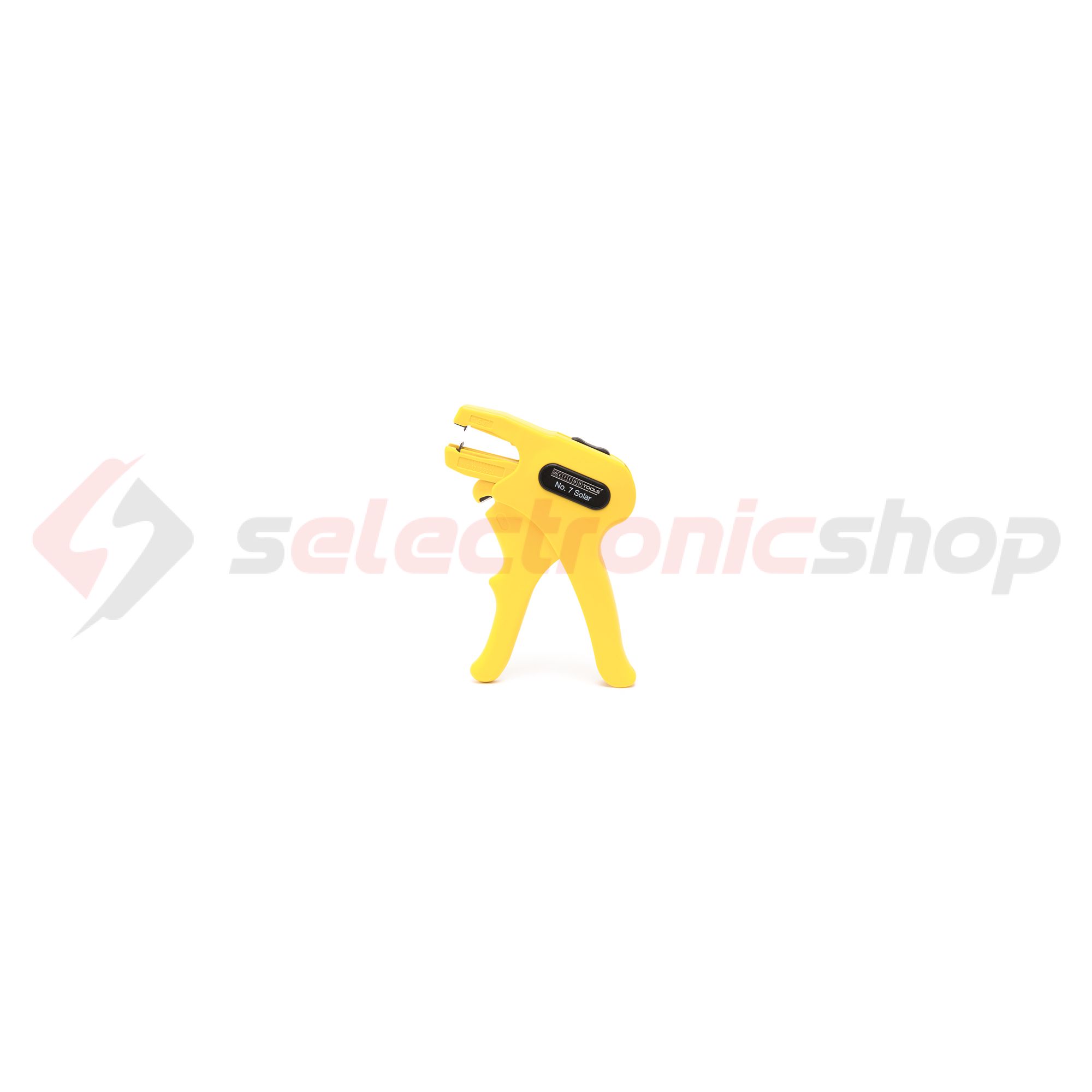 Vezetékcsupaszító fogó automatikus sárga 1-6mm2 26mm-benyúlás körvágó No.7 Solar WEICON - 51002007