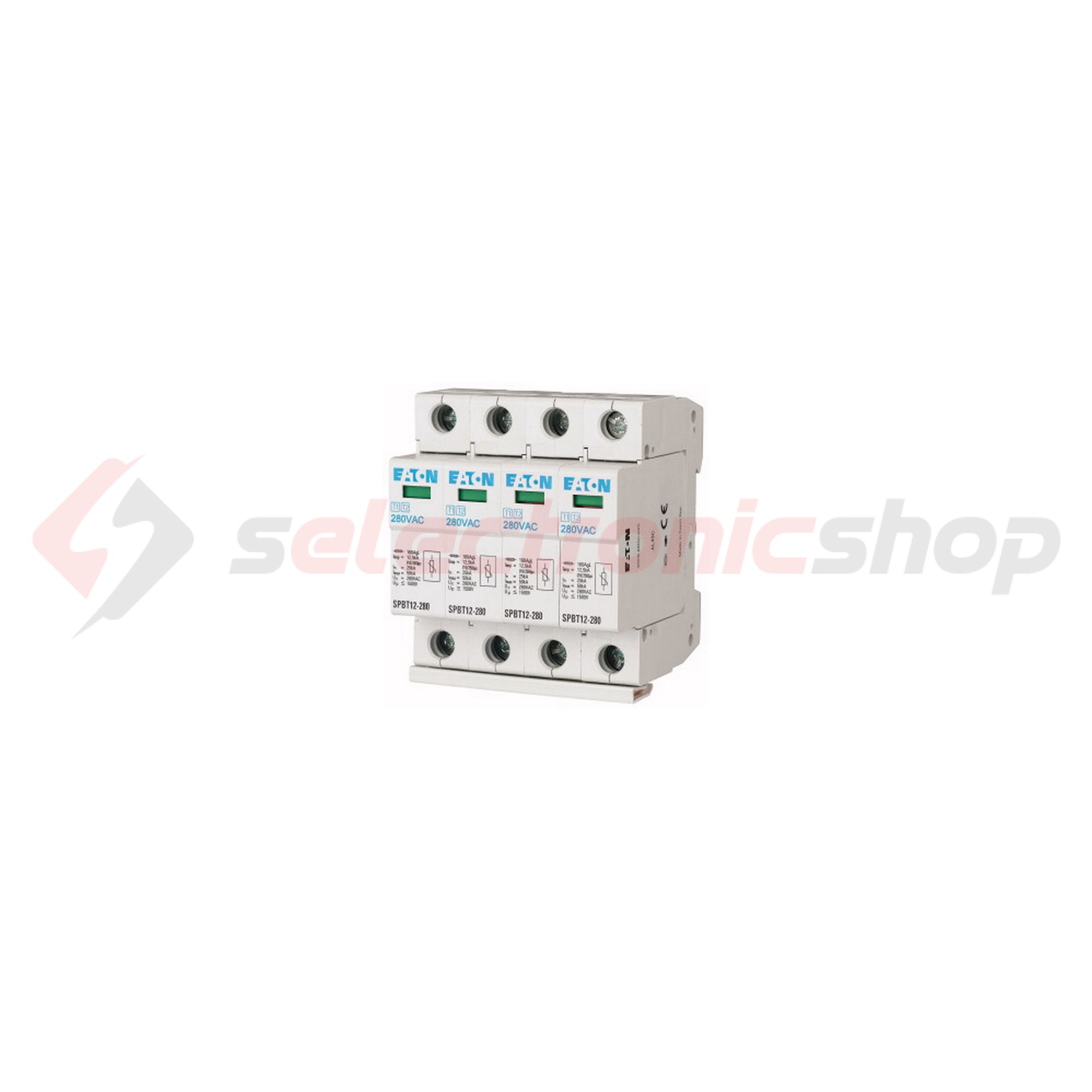 Villámáram-levezető kombi készlet 4P T1+T2 TN-S TN 280V/AC 4M SPBT12-280/4 EATON - 158331