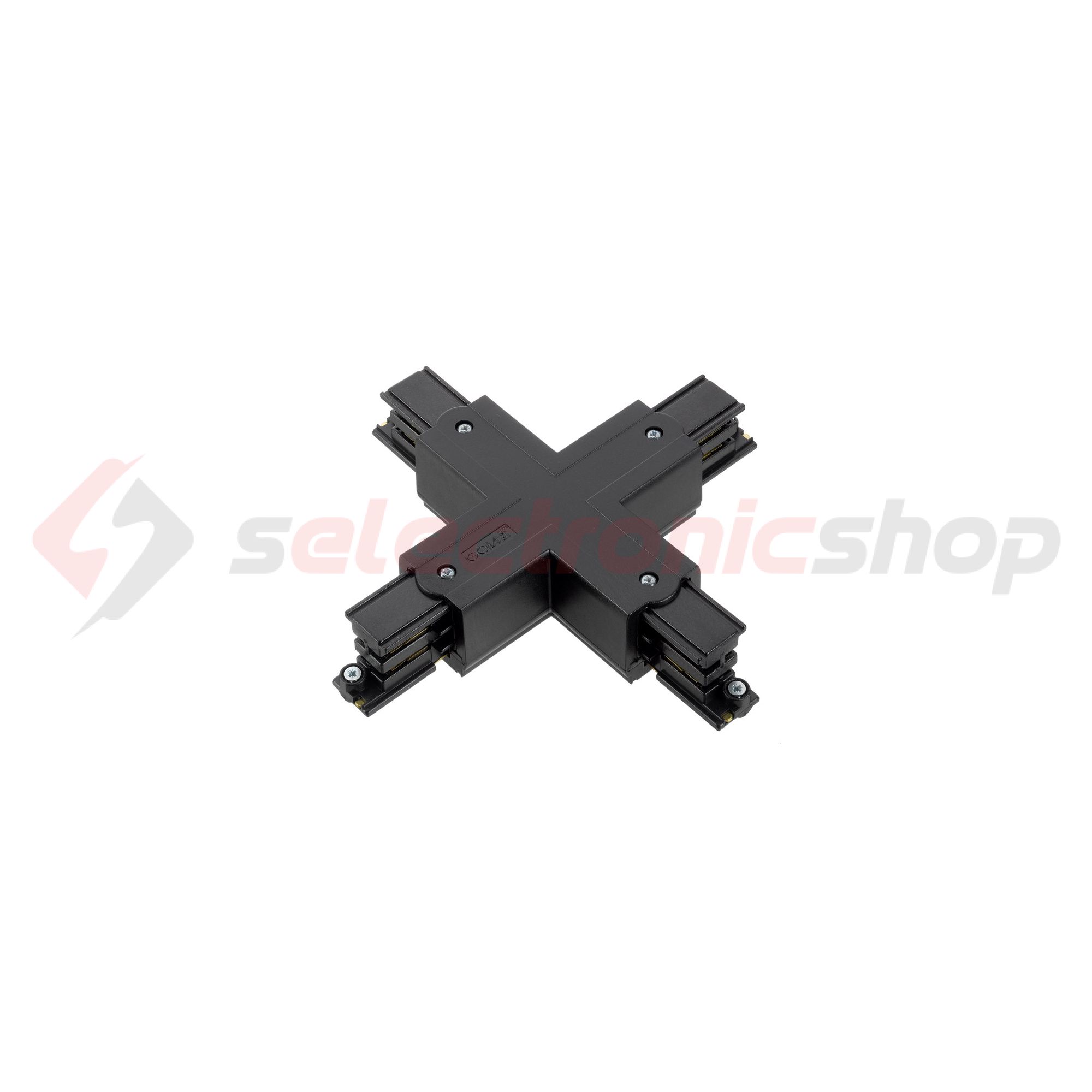 X-elágazó elem 3F világítási sínhez 16A 230-400V 3F falonkívüli fekete alumínium XTS 38-2 LIVAL - KKT3012132