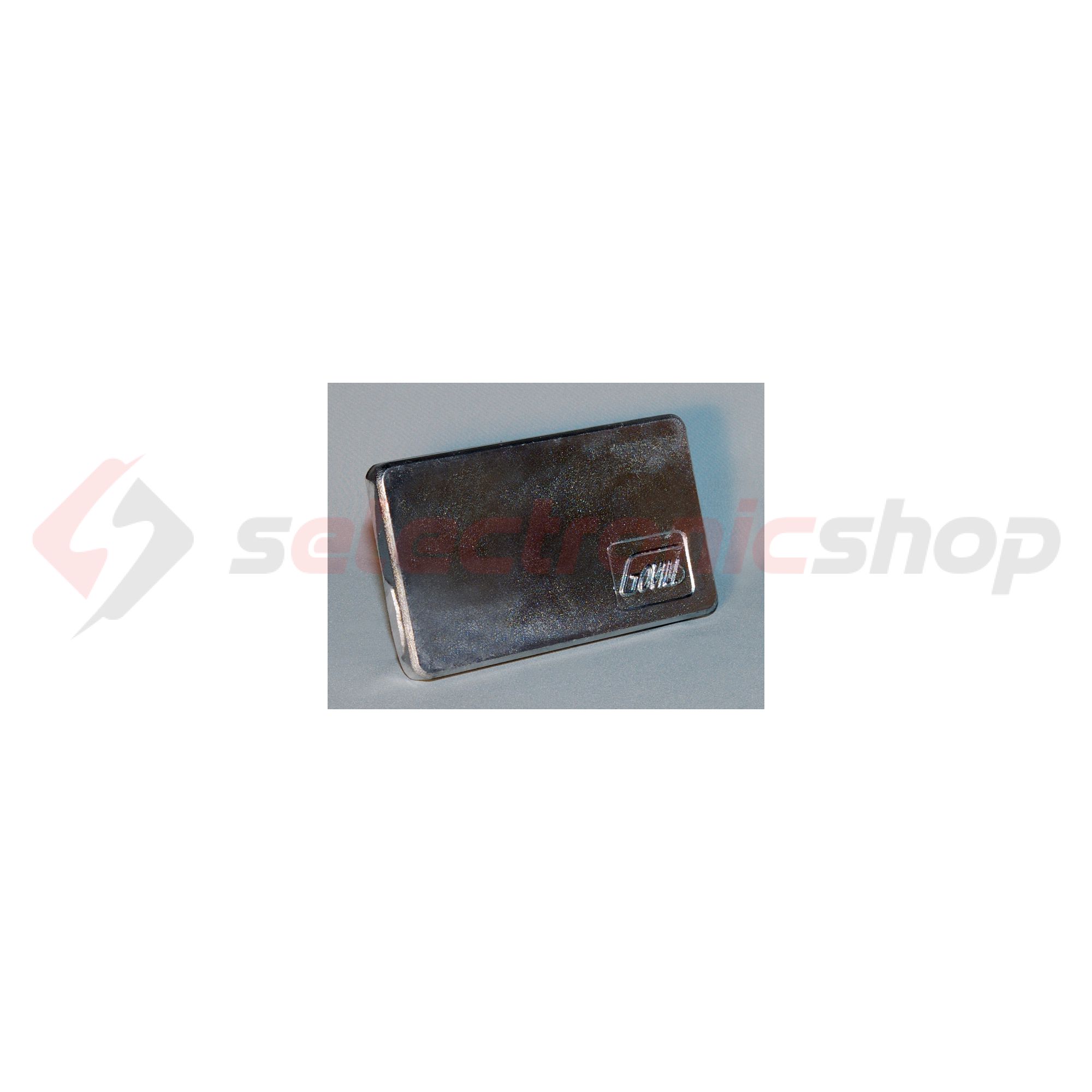 Zárólap gumi tömítéssel 190mmx 110mmx fém natúr Govill - AZ