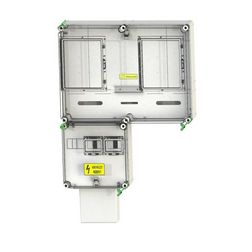 1/3F mérőszekrény 1xM63.80A+1xV32 földkábeles 1-szintes 1 2M PVT 6075 Á-V Fm-K Csatári Plast - CSP21.E019