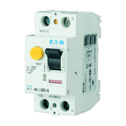Áram-védőkapcsoló (Fi-relé) analóg 2P 16A 30mA A-típus 10kA PF7-16/2/003-A EATON - 165804