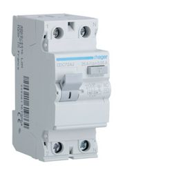 Áram-védőkapcsoló (Fi-relé) analóg 2P 25A 30mA AC-típus 6kA CDC Hager - CDC724J