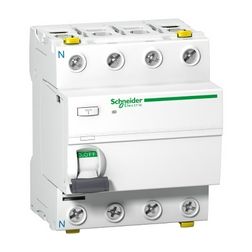 Áram-védőkapcsoló (Fi-relé) analóg 4P 80A 30mA A-típus 10kA Acti9 iID Schneider - A9Z21480