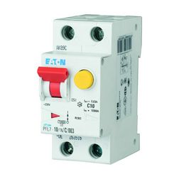 Áramvédő(FI)-kismegszakító 1P+N 10A C-jelleg 0.03A A-típus PFL7-10/1N/C/003-A-DE EATON - 263517