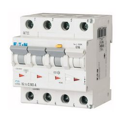 Áramvédő(FI)-kismegszakító 3P+N 16A C-jelleg 0.03A A-típus 6kA/61009-1 mRB6-16/3N/C/003-A EATON - 120660