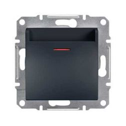 Asfora 101 1P hotelkártya-kapcsoló betét közp. fedéllel antracit süllyesztett IP20 1- Schneider - EPH6200171
