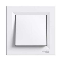 Asfora 101 1P kapcsoló betét teljes fedéllel fehér süllyesztett IP44 1- billentyű/gomb Schneider - EPH0100221