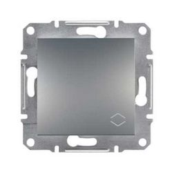 Asfora 106 váltókapcsoló betét közp. fedéllel nemesacél süllyesztett rugós IP20 1- Schneider - EPH0400162