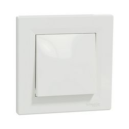 Asfora 106 váltókapcsoló betét teljes fedéllel fehér süllyesztett IP20 1- Schneider - EPH0400121