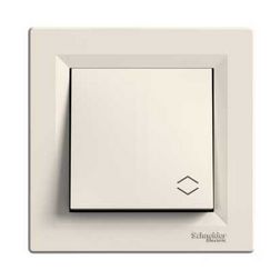 Asfora 106 váltókapcsoló betét teljes fedéllel krém süllyesztett IP44 1- billentyű/gomb Schneider - EPH0400423