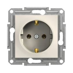 Asfora 162 dugalj földelt krém IP20 keret nélkül süllyesztett Schneider - EPH2970123