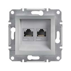 Asfora adatcsatlakozó dugalj UTP Cat5e süllyesztett alumínium Schneider - EPH4400161
