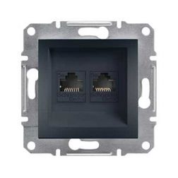 Asfora adatcsatlakozó dugalj UTP Cat5e süllyesztett antracit Schneider - EPH4400171