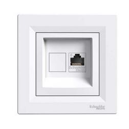 Asfora adatcsatlakozó dugalj UTP RJ45 8(8) Cat6 süllyesztett fehér Schneider - EPH4700121