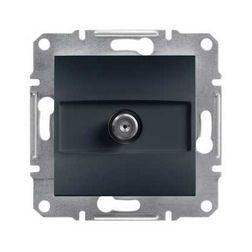 Asfora antenna aljzat SAT süllyesztett komplett antracit 1-kimenet végzáró 1dB/860MHz Schneider - EPH3700171