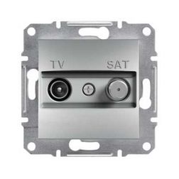 Asfora antenna aljzat TV-SAT süllyesztett komplett alumínium 2-kimenet végzáró Schneider - EPH3400461