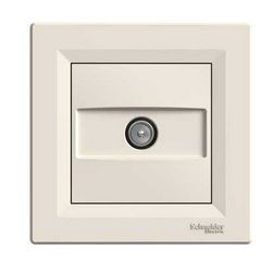 Asfora antenna aljzat TV süllyesztett komplett bézs 1-kimenet végzáró Schneider - EPH3200123