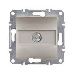 Asfora antenna aljzat TV süllyesztett komplett bronz 1-kimenet átmenő 4dB/860MHz Schneider - EPH3200269