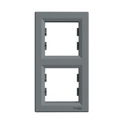 Asfora keret 2-es acél függőleges műanyag Schneider - EPH5810262