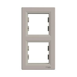 Asfora keret 2-es bronz függőleges műanyag Schneider - EPH5810269