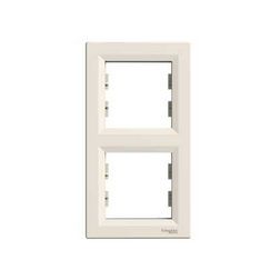 Asfora keret 2-es krém függőleges műanyag Schneider - EPH5810223