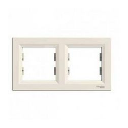 Asfora keret 2-es krém vízszintes műanyag Schneider - EPH5800223