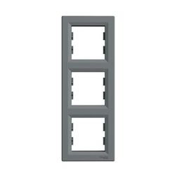 Asfora keret 3-as acél függőleges műanyag Schneider - EPH5810362