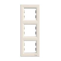 Asfora keret 3-as krém függőleges műanyag Schneider - EPH5810323