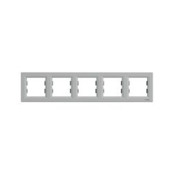 Asfora keret 5-ös alumínium vízszintes műanyag Schneider - EPH5800561