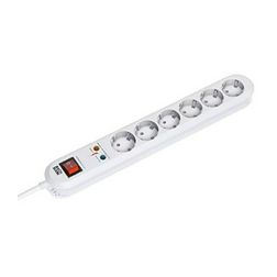 Asztali elosztósor túlfeszvédett gyerekvédős kapcsolós 390mm 1.5mm2 1.5m 16A fehér Smart Bachmann - 381.2501K