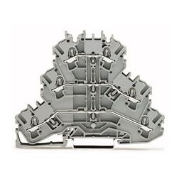 Átmenő sorkapocs L/L/L TS35 3-szintes 24A 0.75-2.5mm2 szürke rugószorításos rugószorításos WAGO - 2002-3201